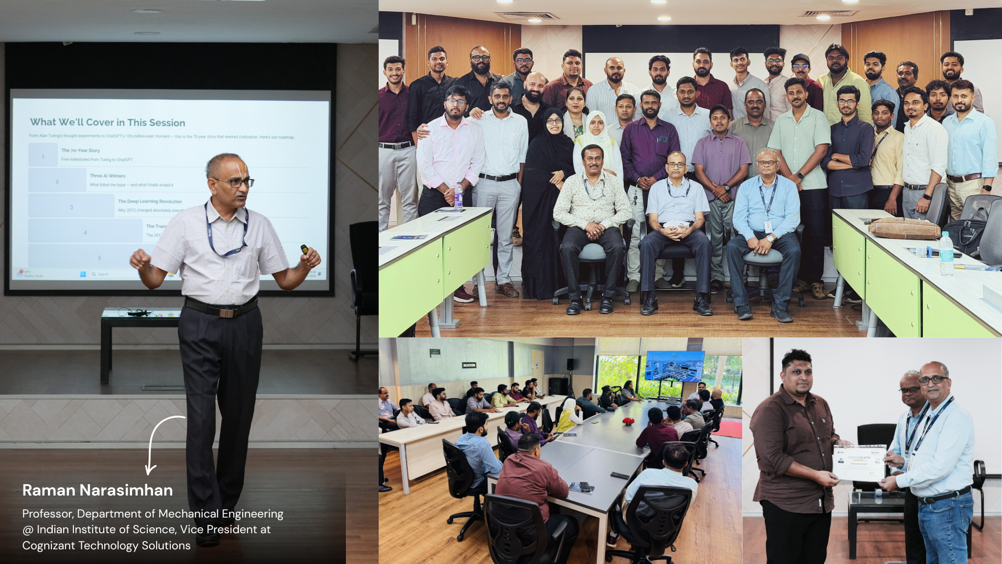Raman Narasimhan leading mentorship sessions and cohort at IIT Madras Research Park